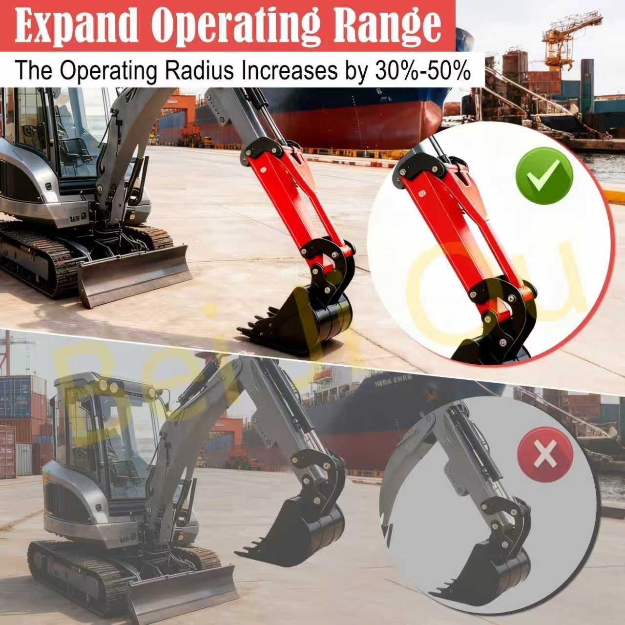 Excavator Arm Extension Kit for 0.8Tons-1.8tons Mini Excavator.