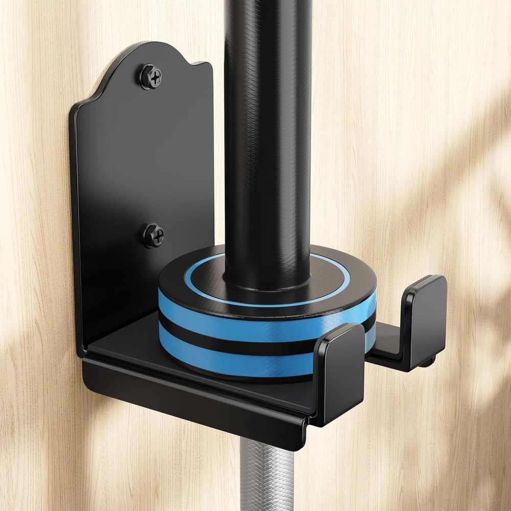 EVA-Padded Barbell Wall Rack Holder - Space-Saving Gym Storage Solution
