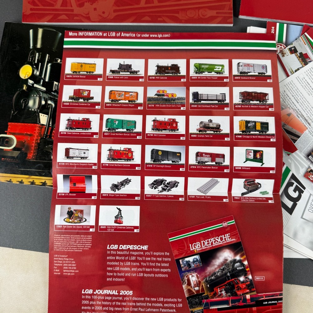 LGB Lehmann Model Trains Assorted Catalogs / Leaflets 1981, 2000, 2004, 2005