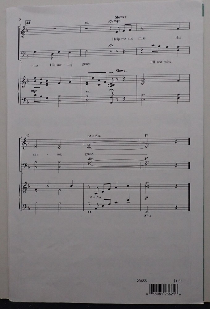 Missing Jesus - Herb Frombach - Sheet Music 2005