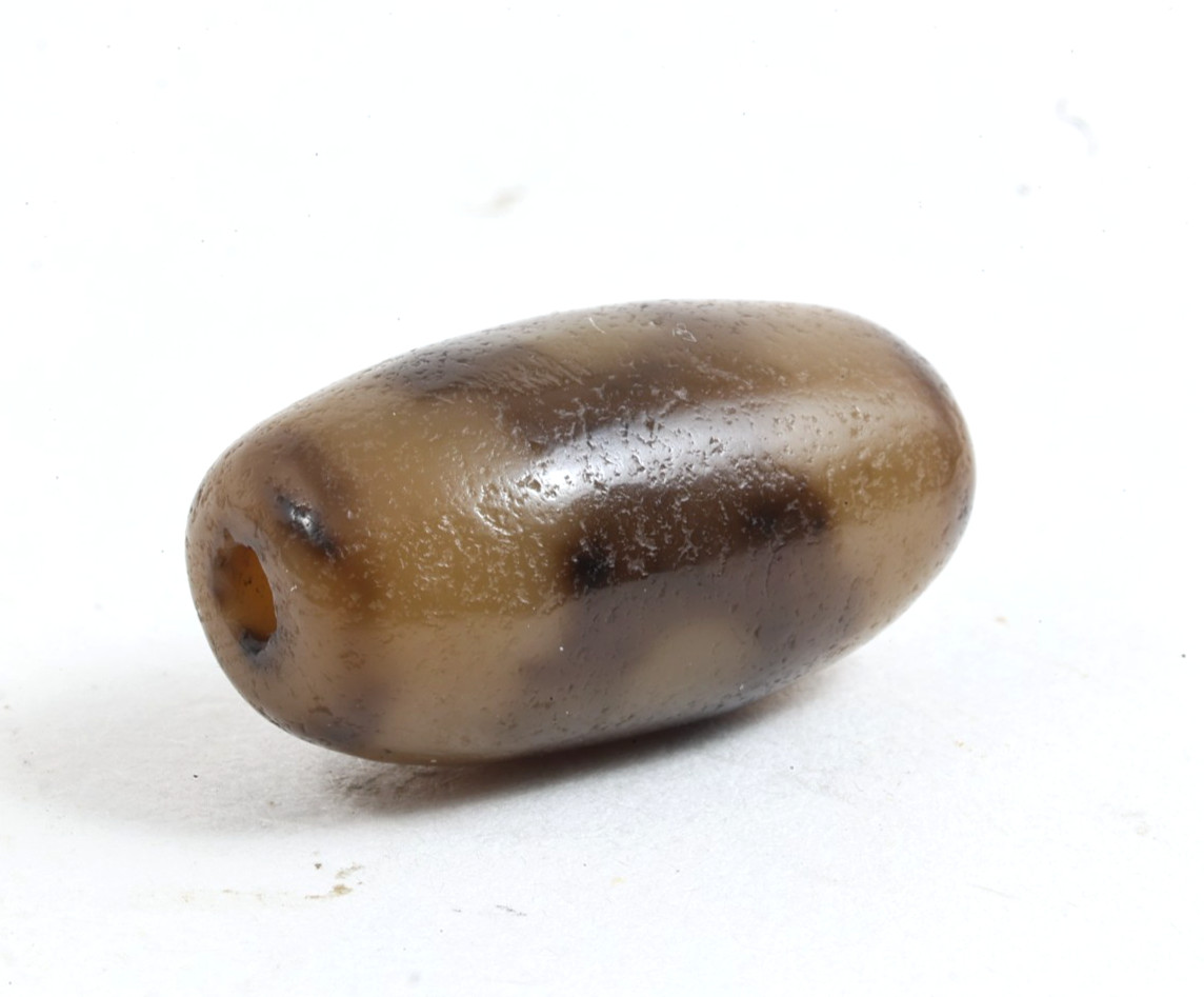 Tibetan 3 Eyes Dzi Bead Agate Amulet Antique Vintage hand made in Taiwan