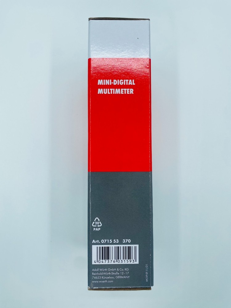 Würth Mini Digital Multimeter DC and AC Voltage LCD 2000