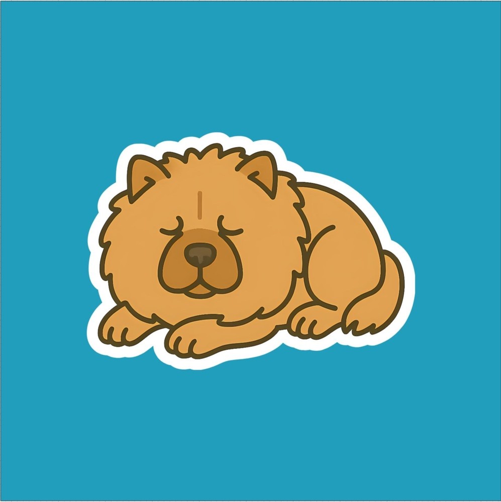 Chow Chow Sleeping Sticker