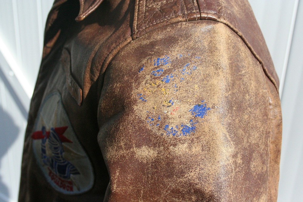 WWII Original A-2 Flight Jacket Size 40 Named 42nd Fighter Squadron