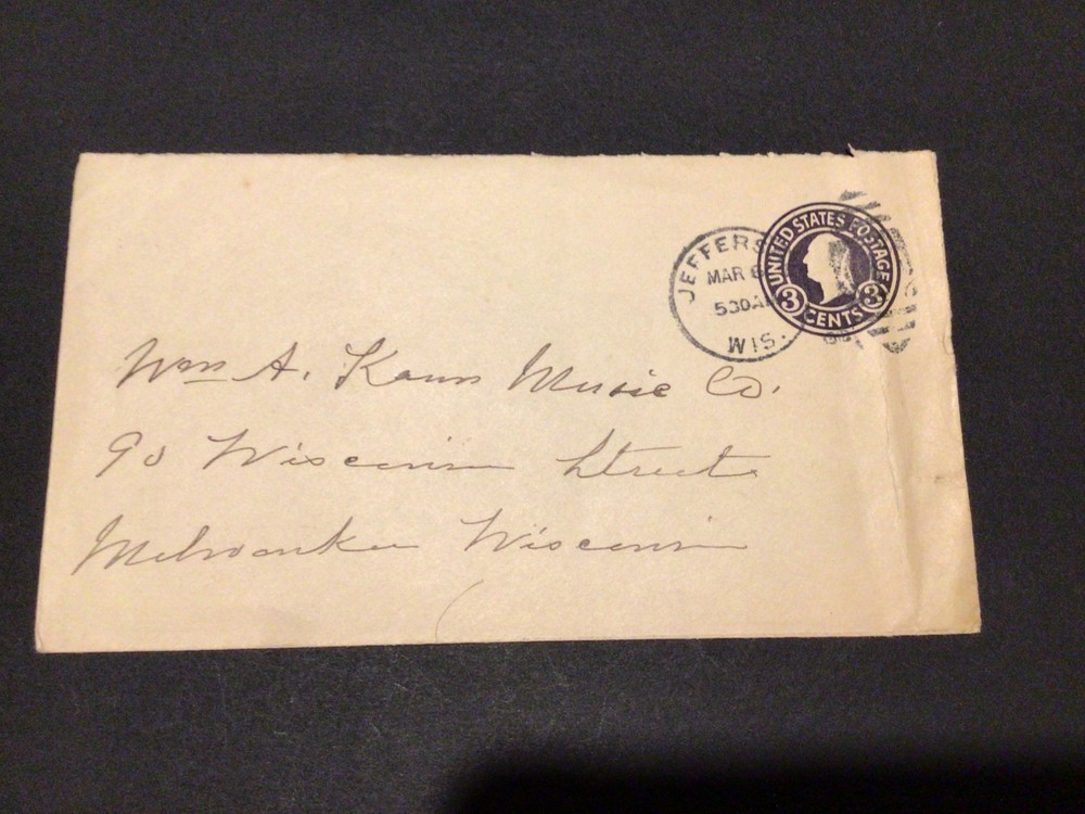 United States Jefferson  postal cover Ref 59717