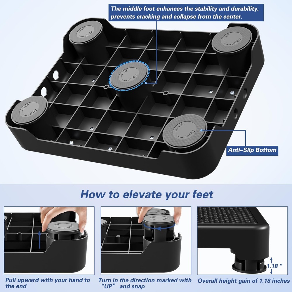 Mobility One Step Stool Heavy Duty Indoor/Outdoor Non-Slip Step Platform Assi...