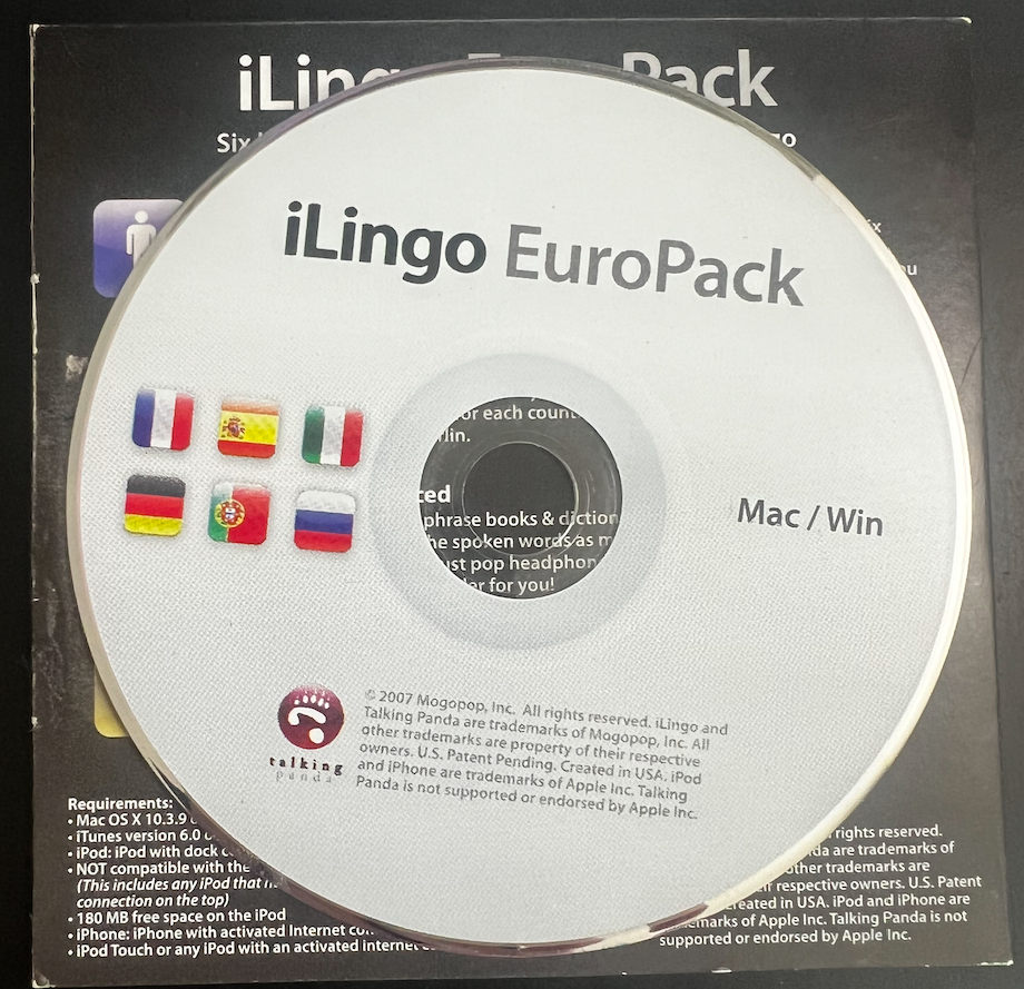 NEW iLingo EuroPack DVD for Mac/Win by Mogopop 2007