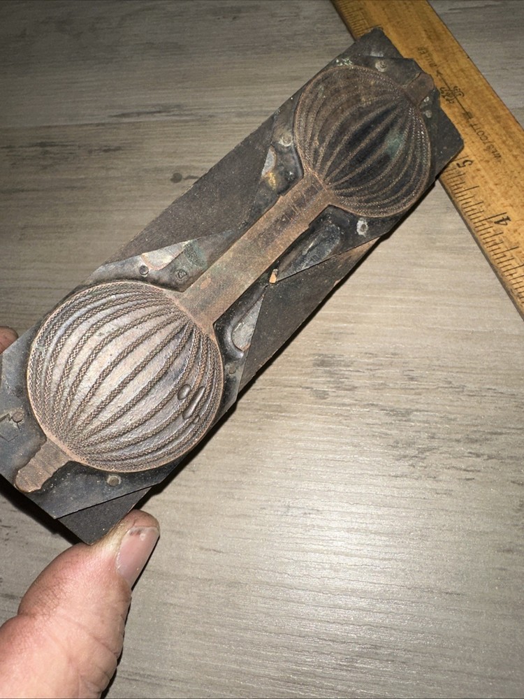 Printing Block “ Unknown Image??” Beautiful Details! Early Lightbulb? Copper