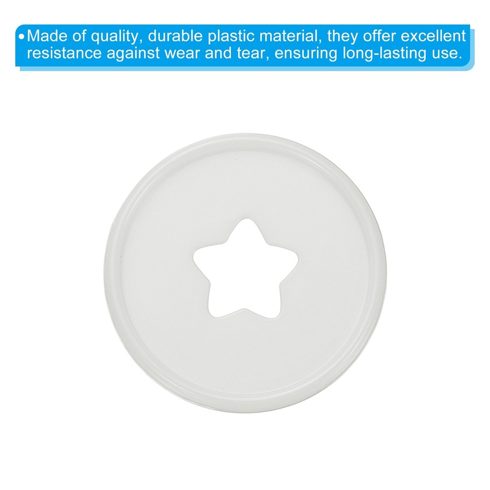 35mm Plastic Book Binding Discs, 11 Pack Expansion Discs Star, White