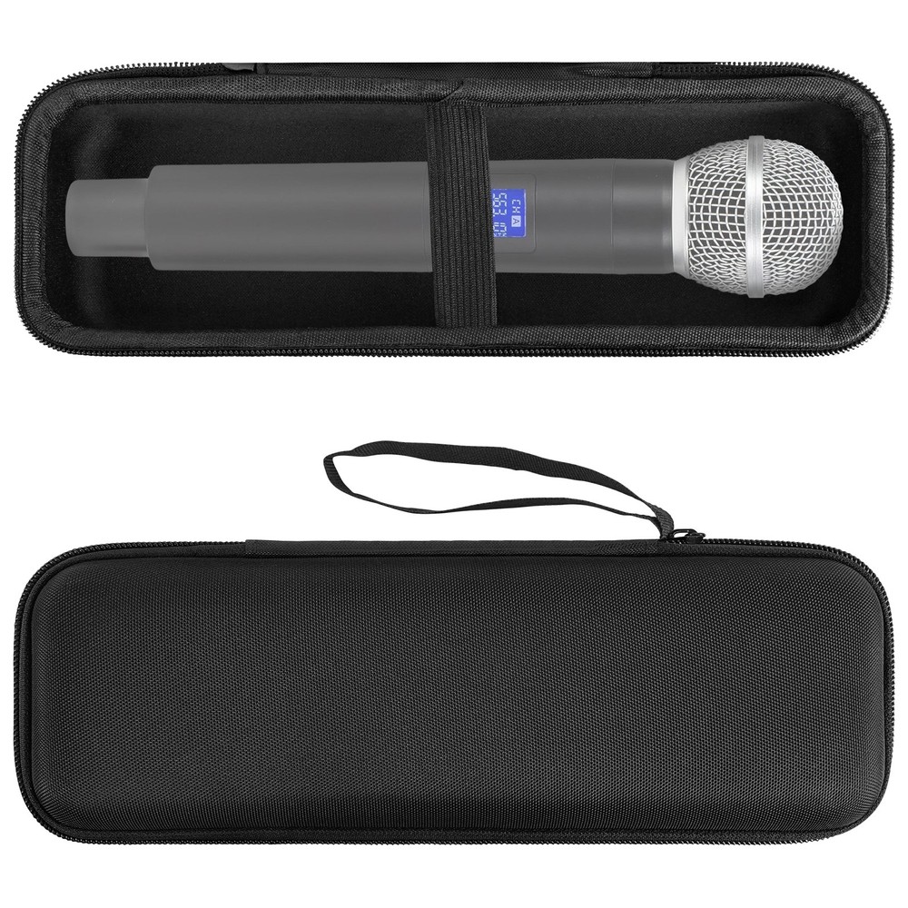 Geekria Microphone Hard Shell Travel Case (Black)