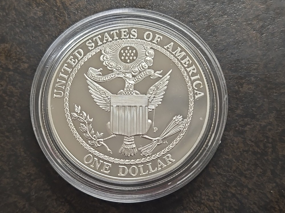 2008 P PROOF BALD EAGLE Commemorative Silver $1 Dollar CAPSULE ONLY