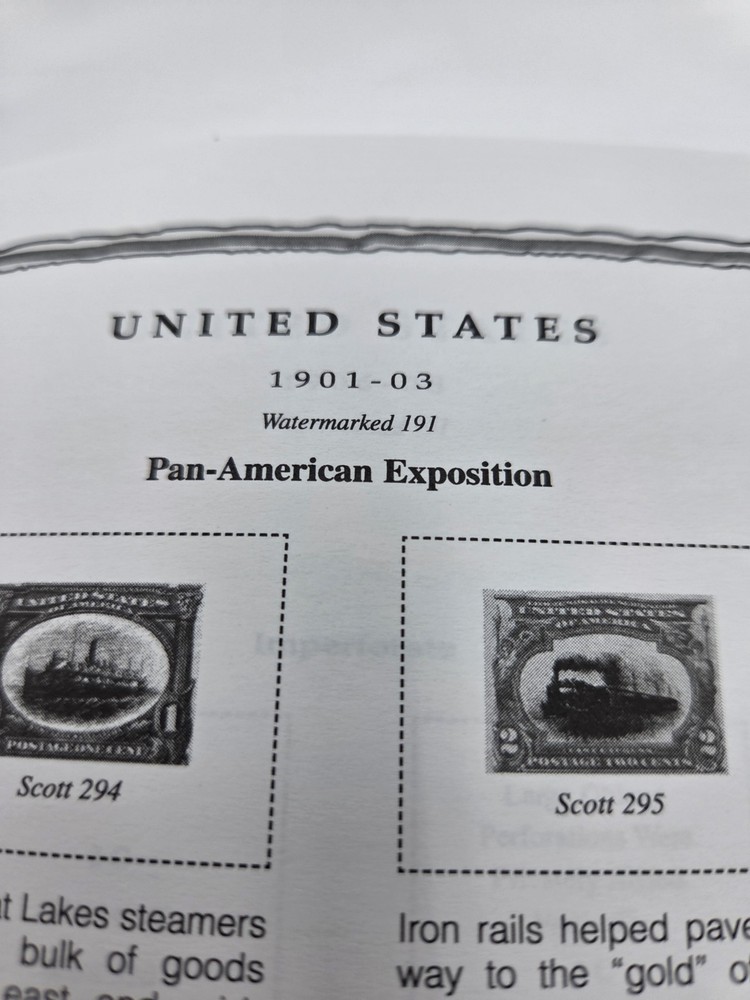 Scott Minuteman stamp album Green Binder Unused Pages 1901-2005