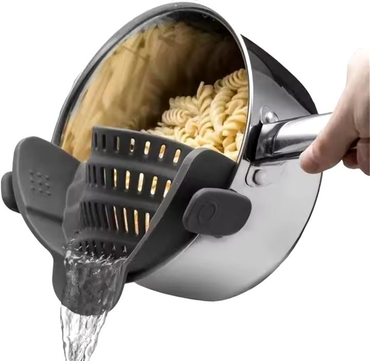 Adjustable Clip-On Pot Strainer for Pots, Pans & Bowls – 1Pc