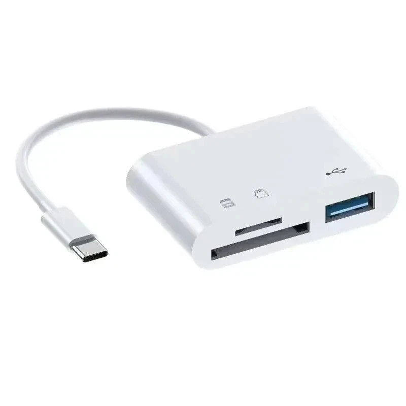 3 In 1 Adapter Type-C, Tf, Cf, Sd, Memory Card Reader, Recorder, Compact Flash U