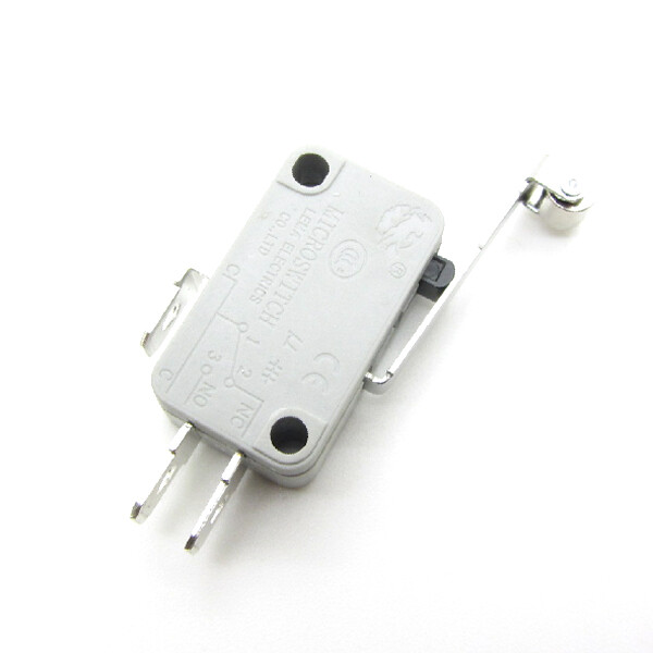5x Gray Micro Limit Switch Momentary Roller Lever SPDT NO-COM-NC Snap Action 8A