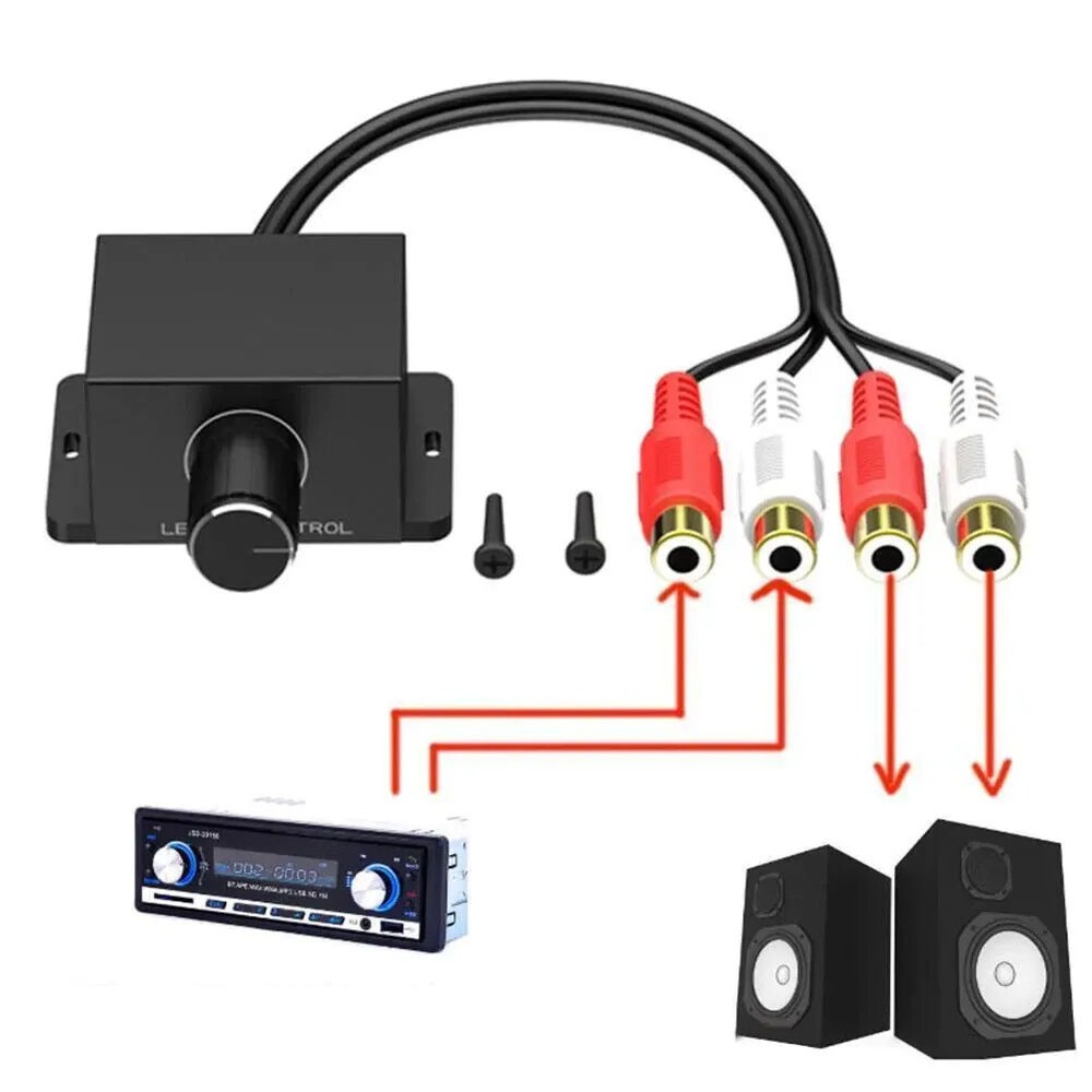 Universal Car Audio Amplifier Bass Level Remote Volume Control Regulator Knob