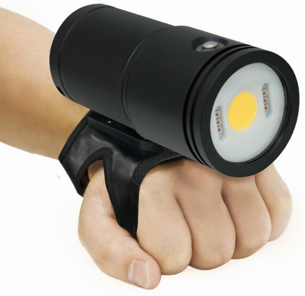 BigBlue CB4000PBRCP Wide Warm White Video/Dive Light w/Red Mode & Remote Control