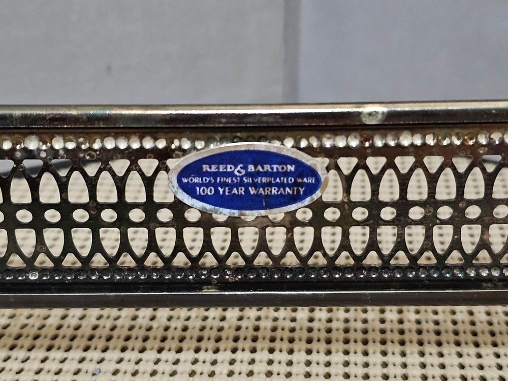 Reed & Barton Silver Plated Casserole Dish Holder Rectangular. SOLD AS IS.