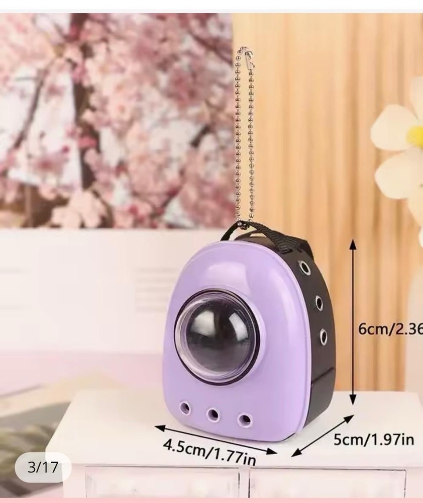 Labubu backpack and a mini figure inside