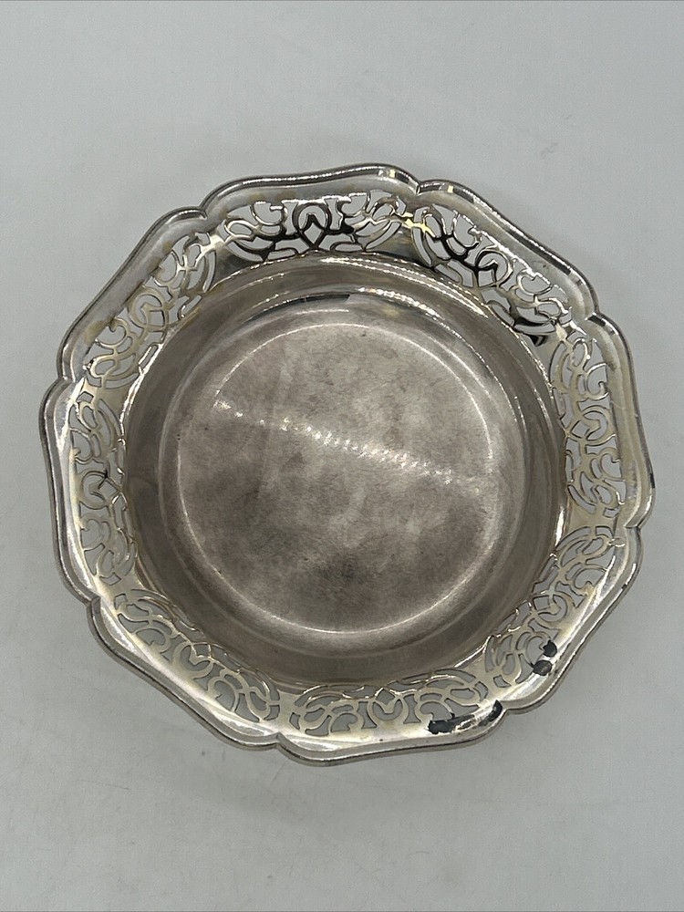 Vintage WMF IKORA Germany Silver Plated Footed Candy Bowl Trinket Dish #3815