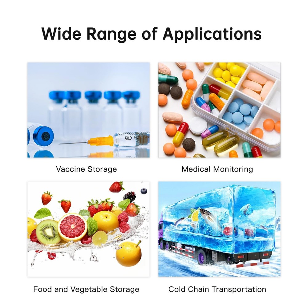 Freshliance Temperature Data Logger Recorder, Disposable USB 120 days