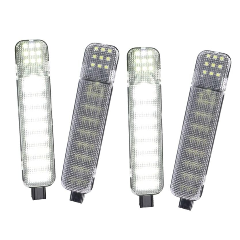 LED Door Interior Panel Courtesy Lights Door Warning Lamp Compatible 4pcs White
