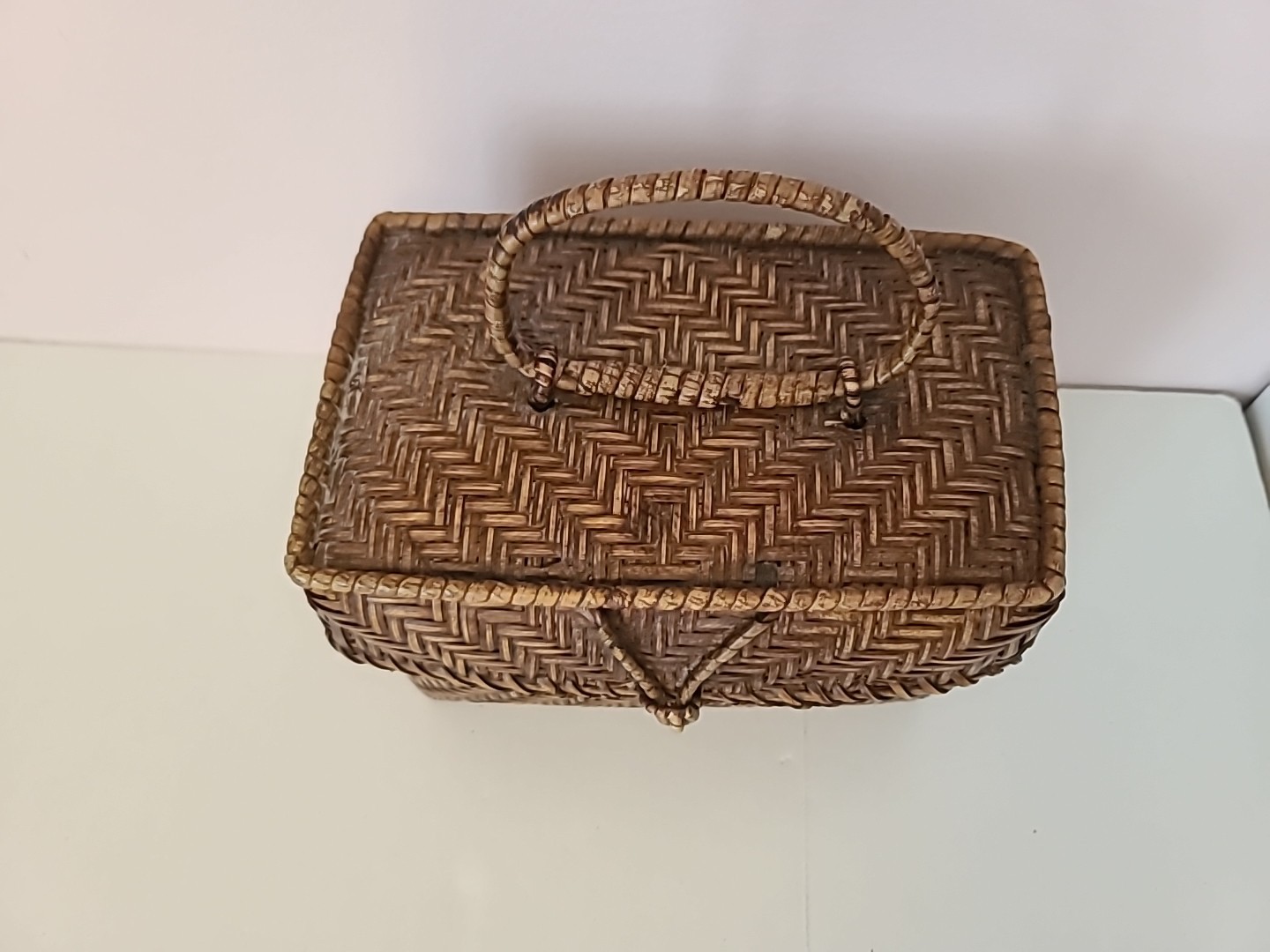 Vintage MCM 70s Wicker Purse Basket