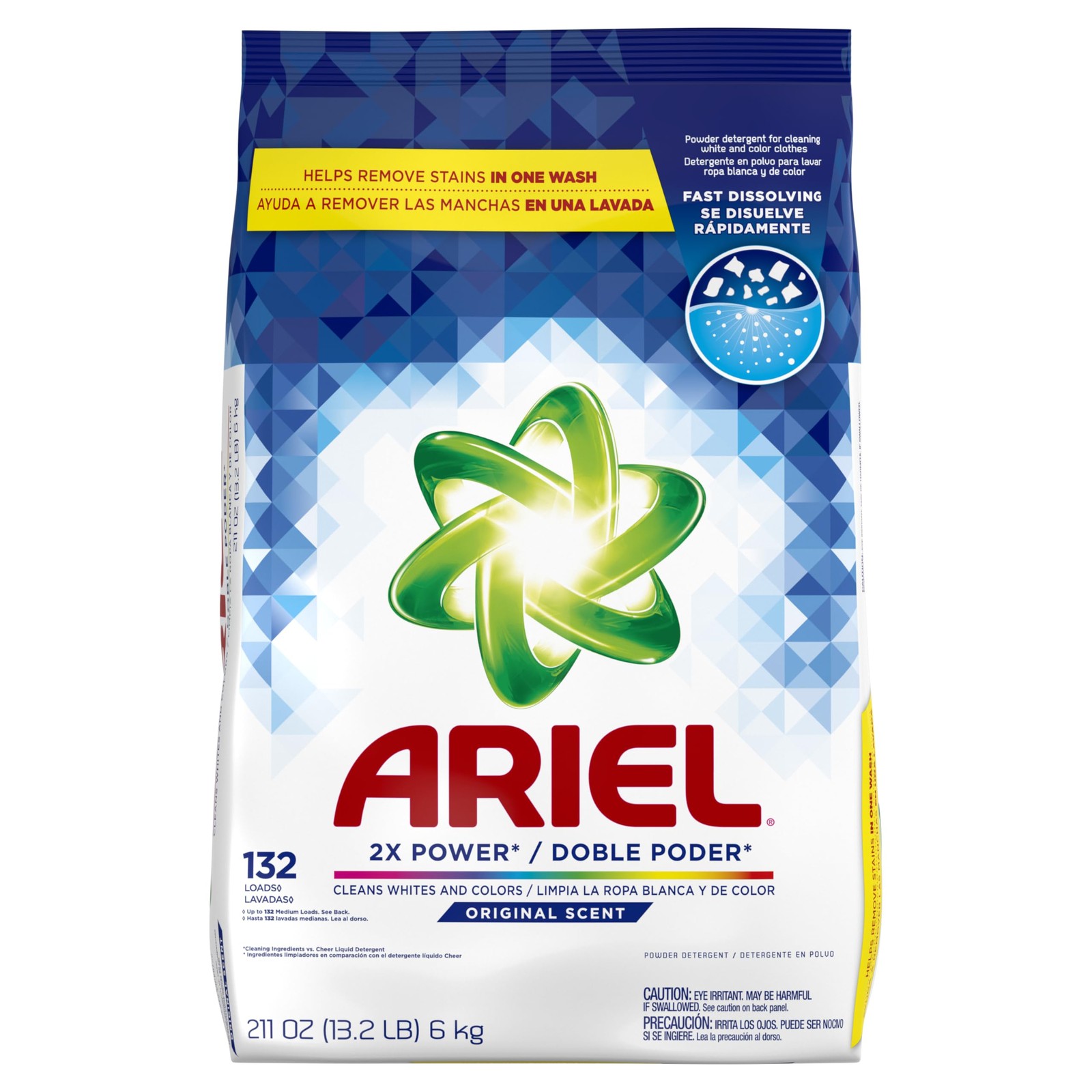 Ariel Powder Laundry Detergent, Original Scent, 211 oz, 211 Ounce (Pack of 1)