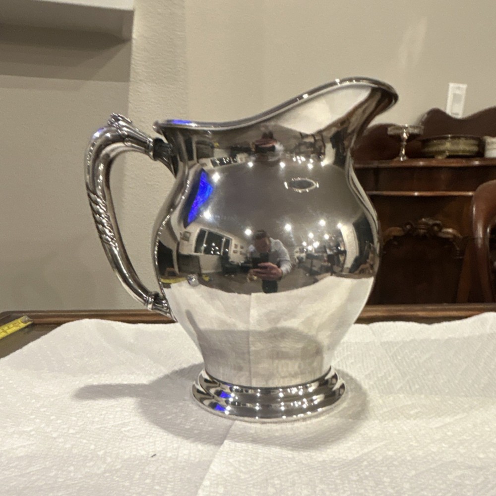 ONEIDA Silverplate Ornate Pitcher with Decorative Handle