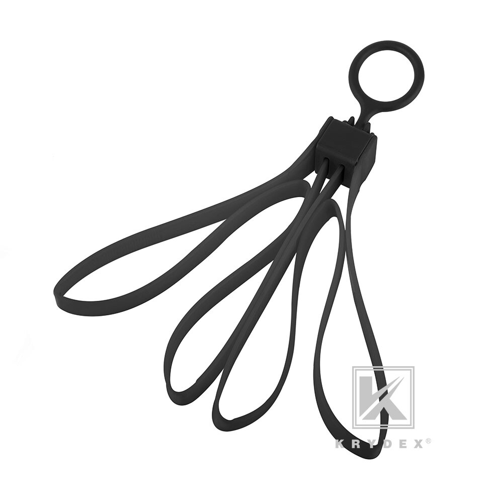 KRYDEX 3PCS Tactical Tri-fold Disposable Restraints Plastic Handcuff Strap Black