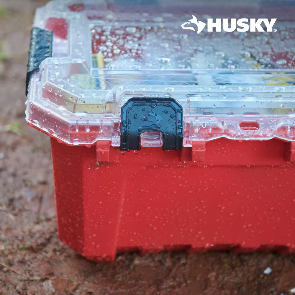 12 Gal. Professional Heavy Duty Waterproof Stackable Plastic Storage Container w