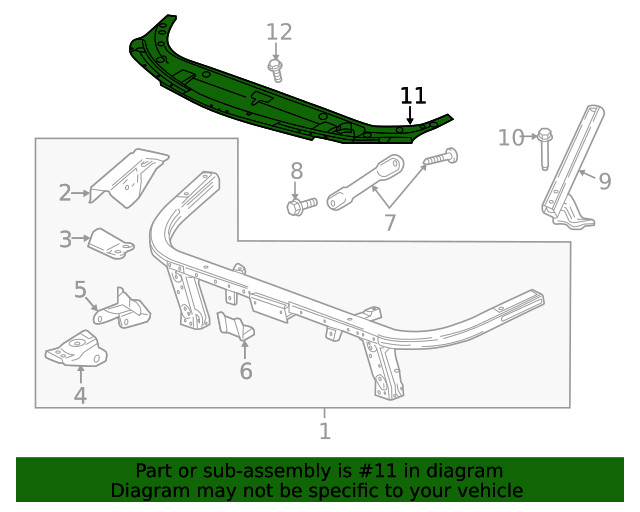 Genuine GM Front Compartment Front Sight Shield 84632460