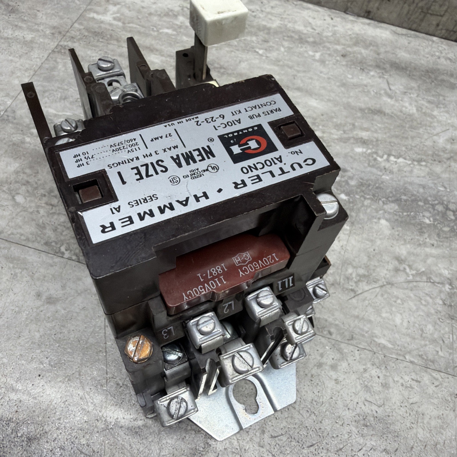 Cutler Hammer A10CN0 Size 1 Motor Starter W/ Overload Relay & Auxiliary, Tested