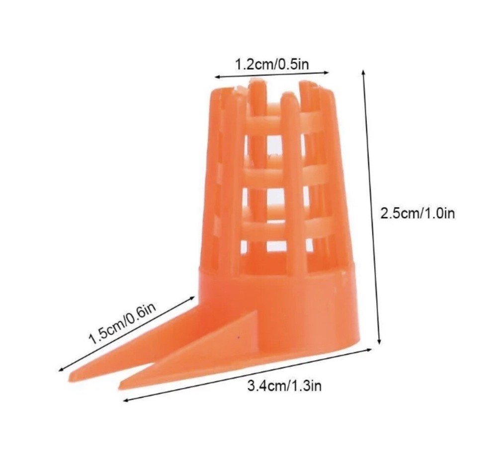 50 Pcs Push-In Queen Cell Protector with Spikes