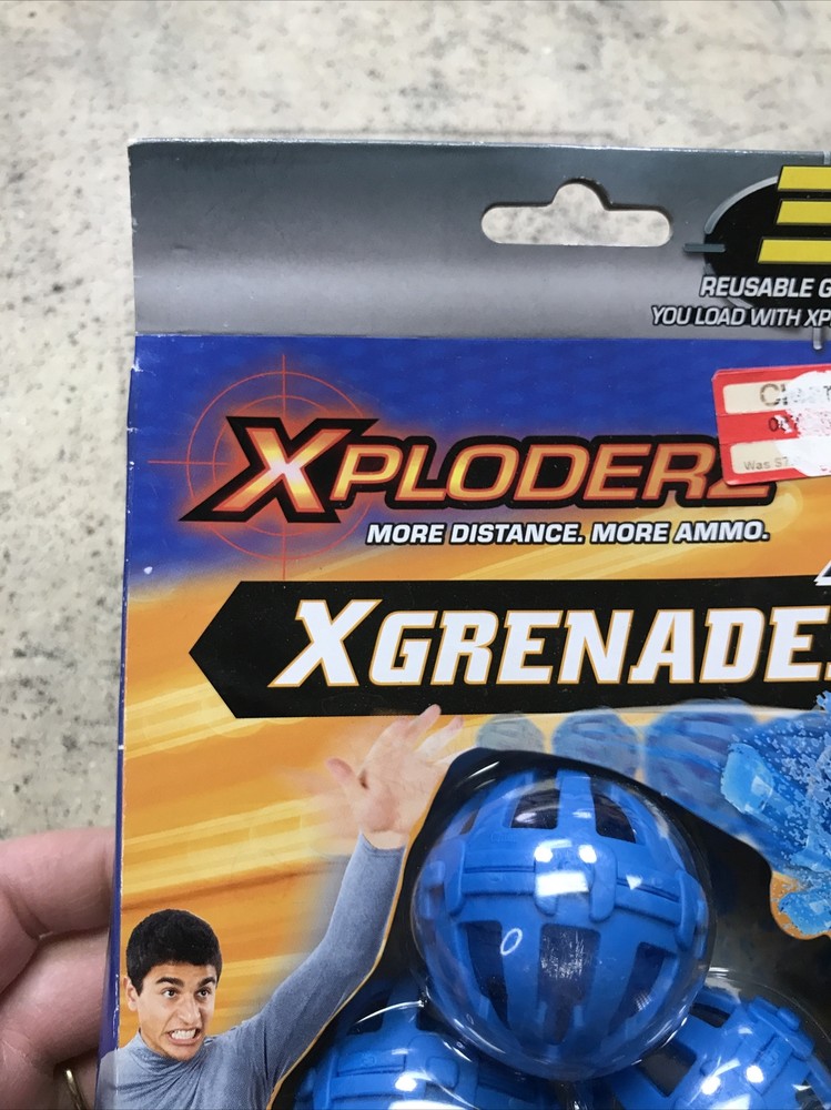 Xploderz Xgrenades 3 Pack Of Reusable Grenades Unopened with 750 xploderz rounds