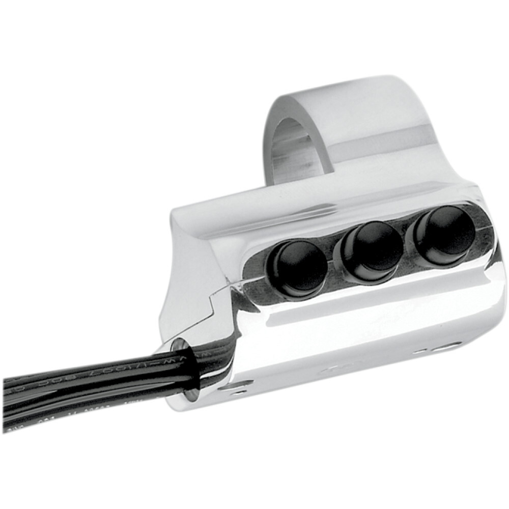 Performance Machine Chrome Right-Side Three-Button Switch Assembly 0062-2032-CH