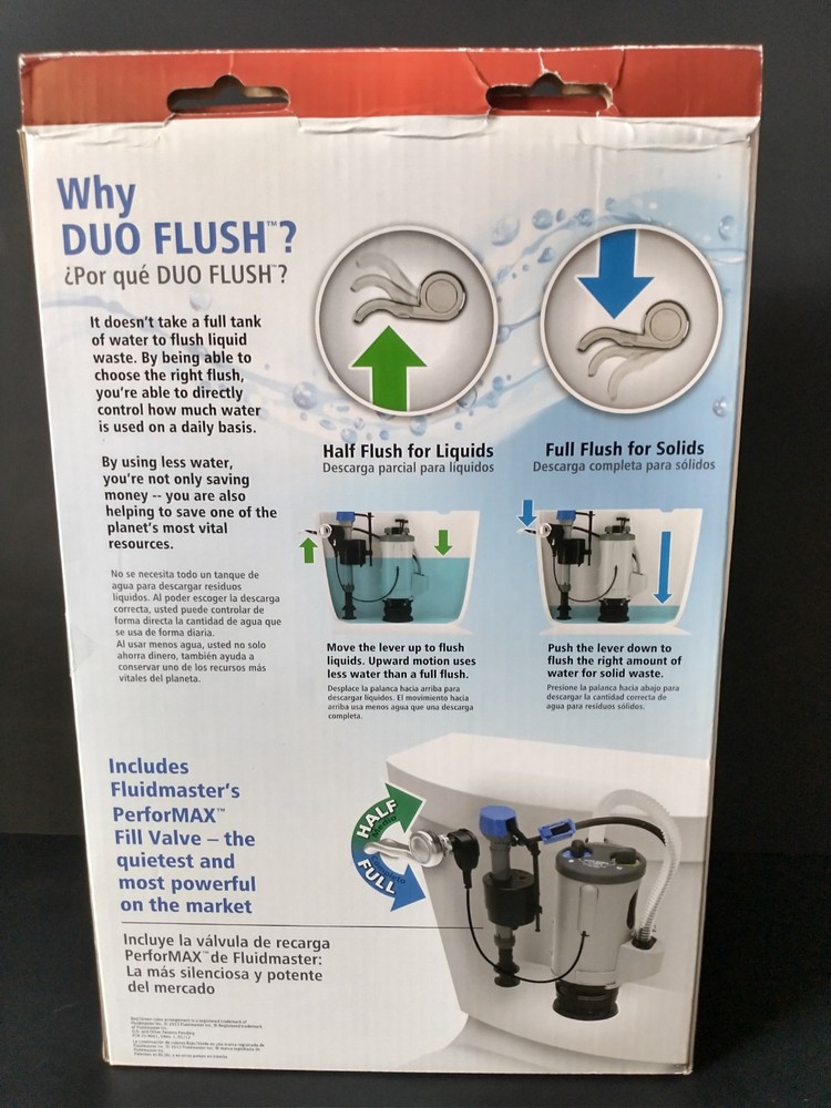 Fluidmaster 550DFRK-1 DuoFlush Complete Fill & Dual Flush Conversion System