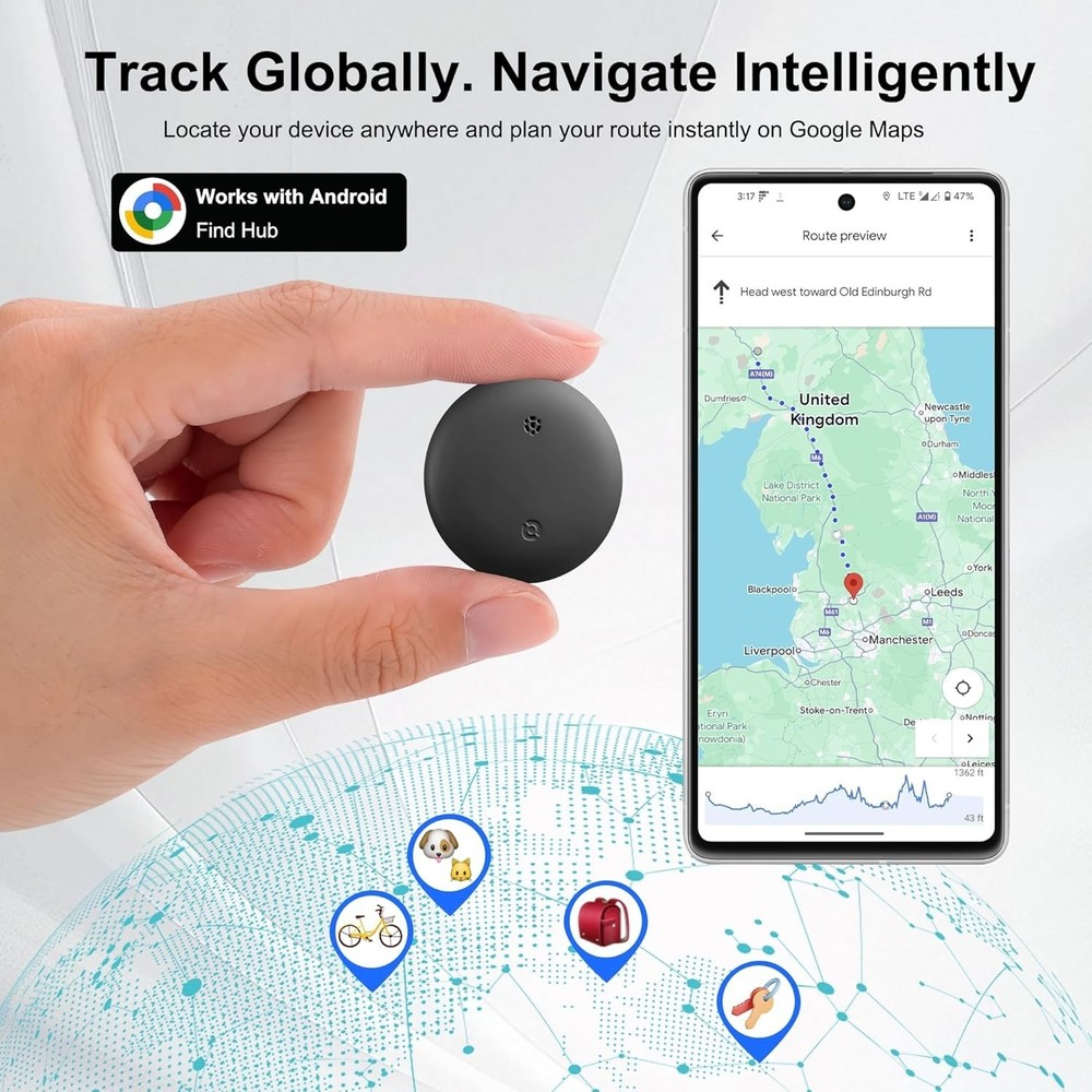 Dust & Water Proof Android Tracker Tags, 4 Pack
