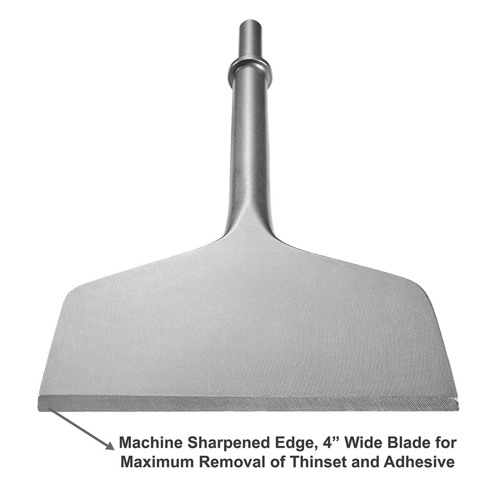 SPKLINE 4 Inch Wide Air Chisel Bit, Pneumatic Tile 4 Bit