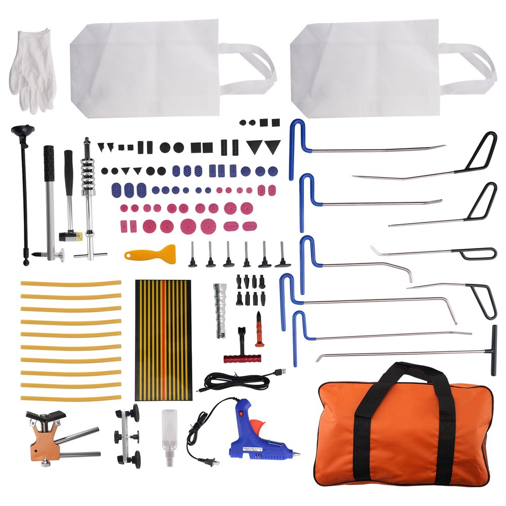 89pcs Paintless Dent Repair Kit Bridge Puller Slide Hammer Tool Bag