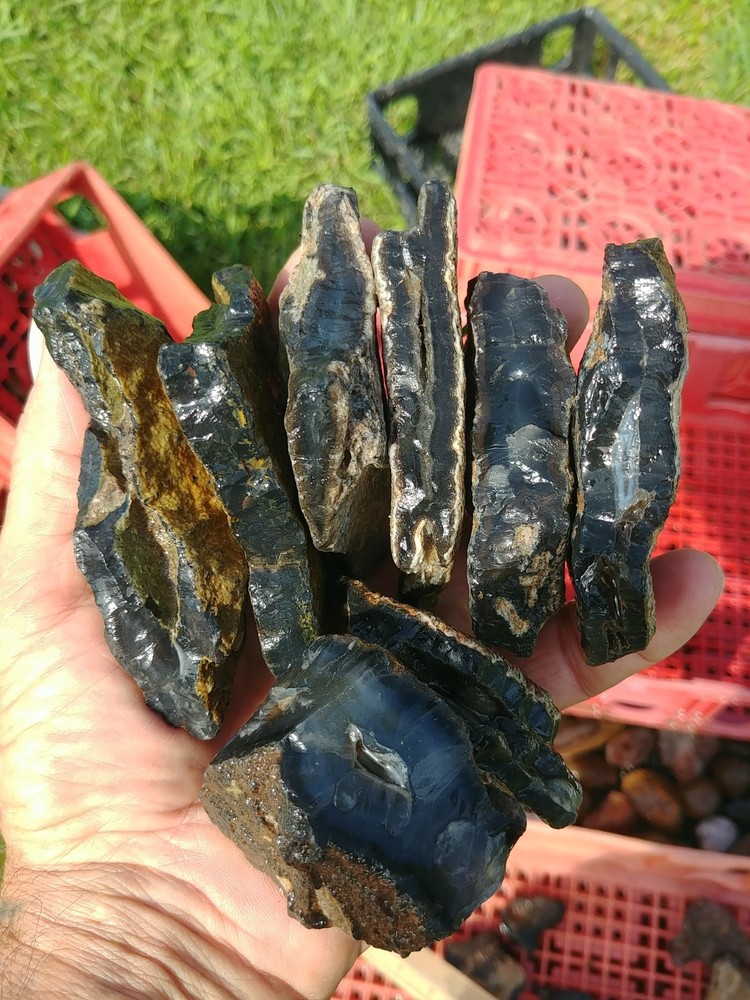 Tree Bark Agate Rough Seam Agate Rough Slabs 5.5 lbs 2532gms.