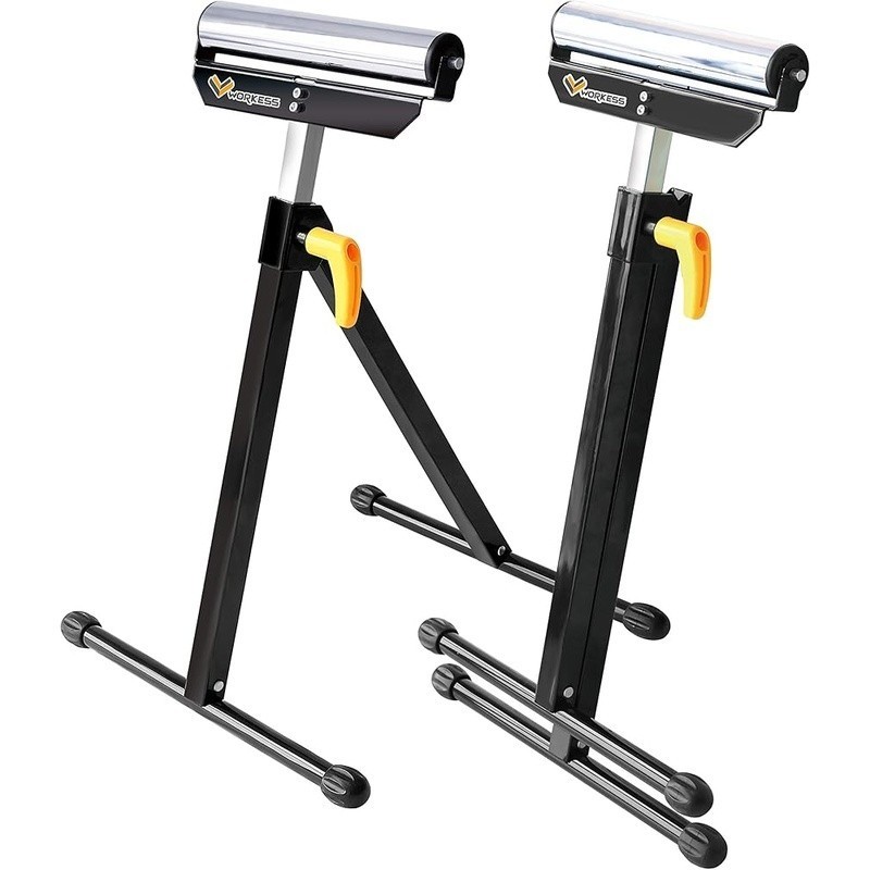 Durable Adjustable Roller Stand W/ Smooth Rollers Portable Folding Design New