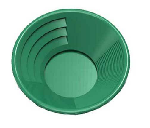 14-Inch Green Gold Pan Panning Kit, New Gold Prospecting