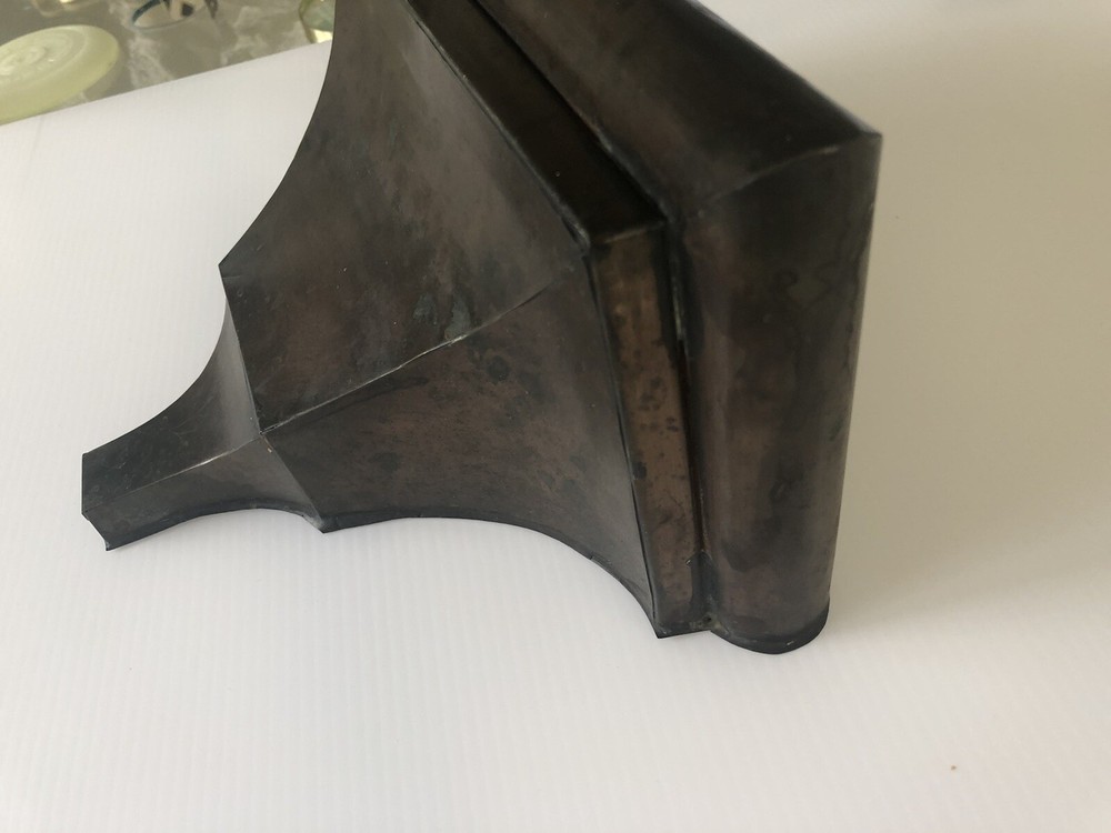 Vintage Architectural Distressed Tin Shelf.
