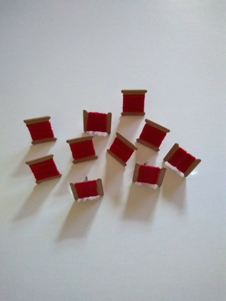 Crafts Doodlebug Brads Ladybug Red Sewing Bobbins Thread X 10