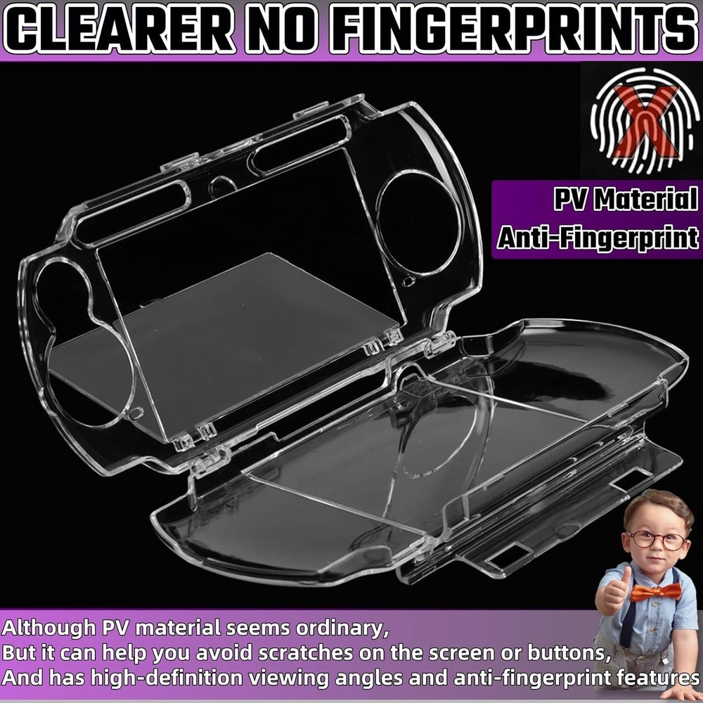 Lightweight Clear PSP Protector - Shock/Scratch Resistant for All Series Models