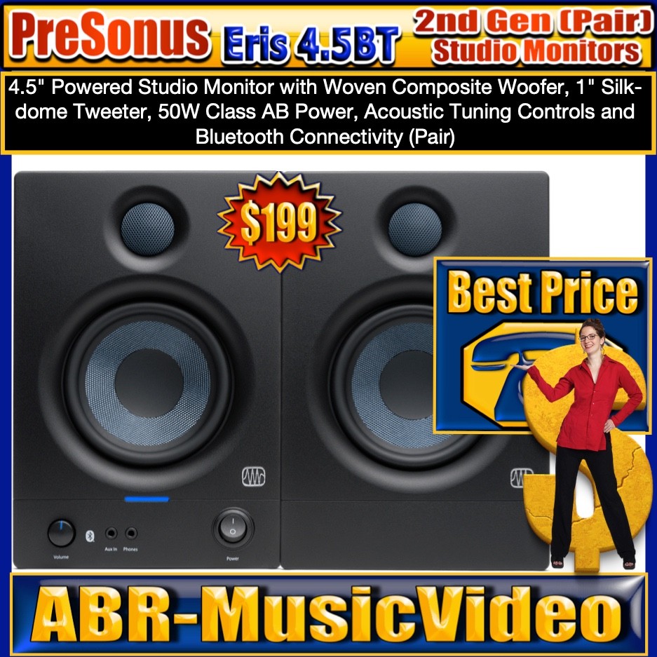 PreSonus Quantum ES 2 Audio Interface, Eris Studio 4 Monitors, Eris Sub 8BT Sub