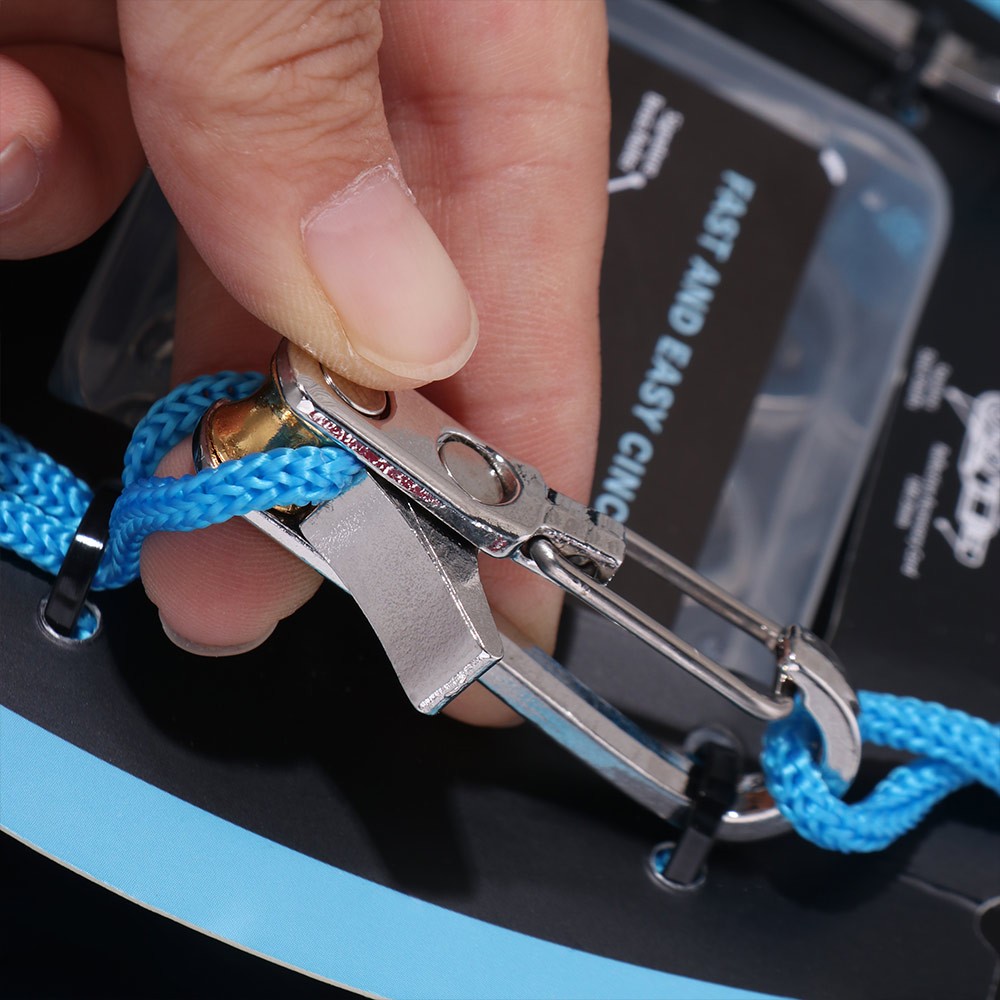 6 Hooks Rope with Roller Tensioner Lock Buckle Tie Down Rope Cargo Tightening