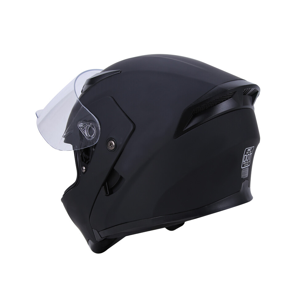 DOT Motorcycle Full Face Helmet BLUETOOTH / LED Light Dual Visor Modular Flip-up