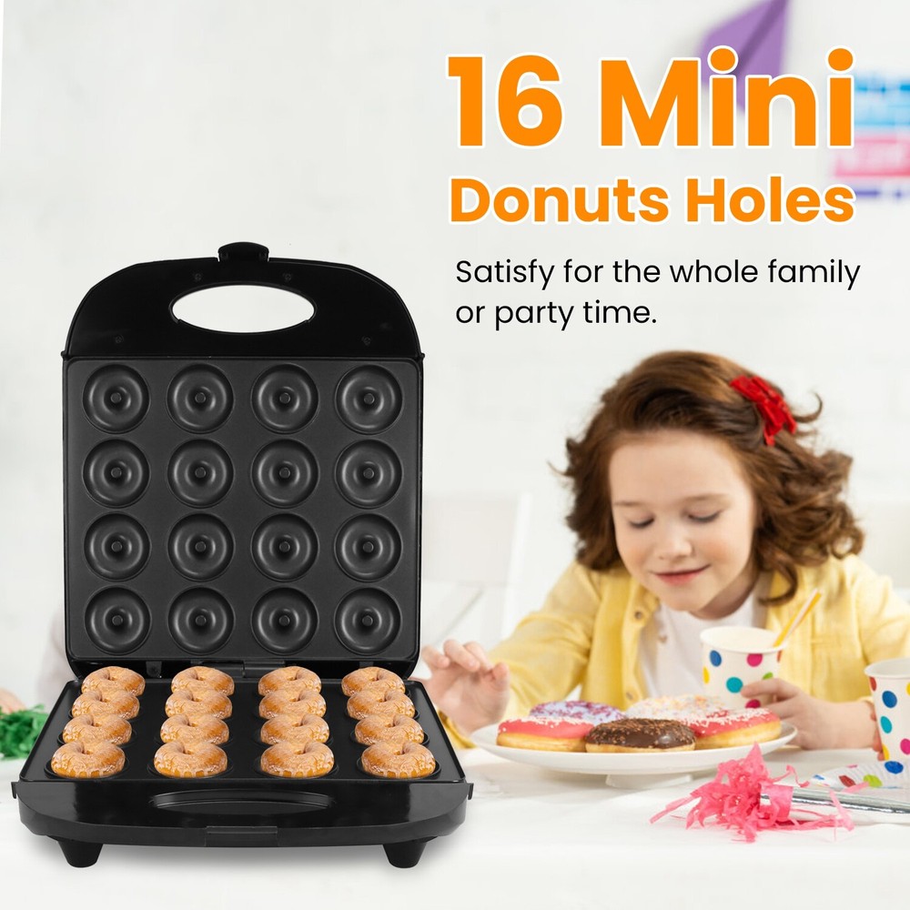 Double-Side No-Stick Mini Donut Maker Machine Home Coating Heating Donut Maker
